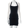 Backless Hollow-out Halter Women's Tight Dress