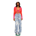 DenimDare™ Women's Simple Printed Straight Jeans