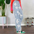 DenimDare™ Women's Simple Printed Straight Jeans