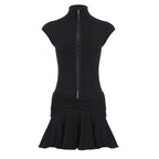 Sleeveless Tennis Dress Sexy Slim Fit Breathable Outdoor Casual Solid