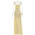 Elegant Graceful Sexy Dress Low Cut Sling Dress Solid Color Waist