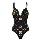 Laser Cut women three piece swimsuit