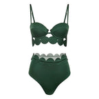 Laser Cut women three piece swimsuit