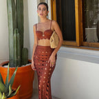 Laser Cut women three piece swimsuit