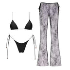 Mona two piece Micro Lace swimsuit with Pants cover up