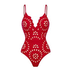 Laser Cut women three piece swimsuit