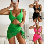Selena cut out one piece swimsuit