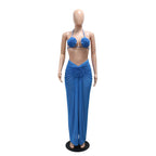 Flower pop three piece swimsuit