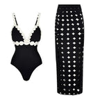 Laser Cut women three piece swimsuit