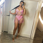 Adogirl Summer Beach  Crochet two piece swimsuit