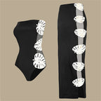 Laser Cut women three piece swimsuit