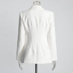 Fashion Slim Fit Patchwork Suit Jacket For Women