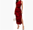 Elegant Slim Sleeveless Mesh Dress