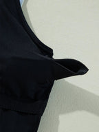 Ruffle Trim V-Neck One-Piece Swimsuit